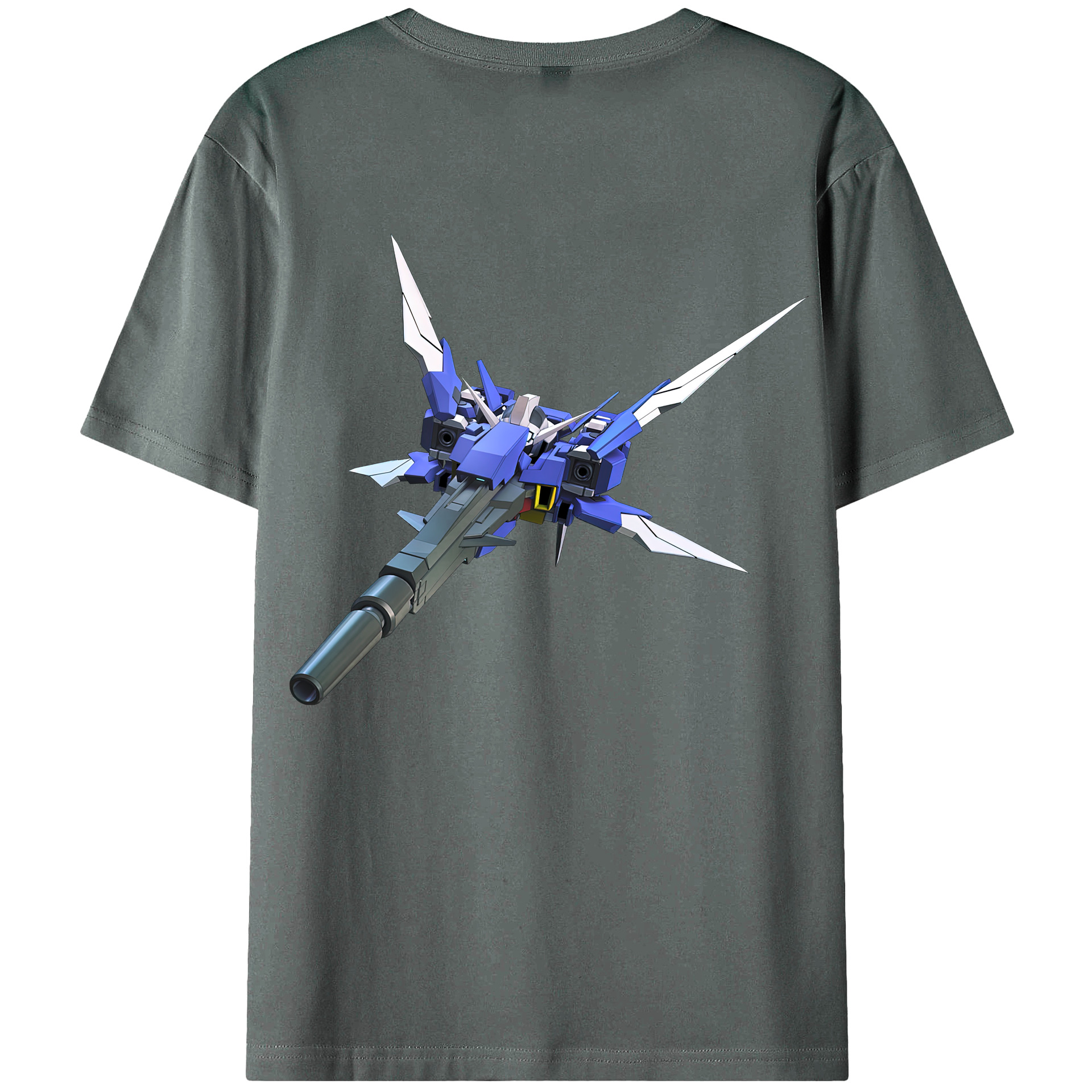 （画像用） 機動戦士ガンダム Mobile Suit Gundam 綿100％ メンズ半袖Tシャツ（バックプリント） 通気性